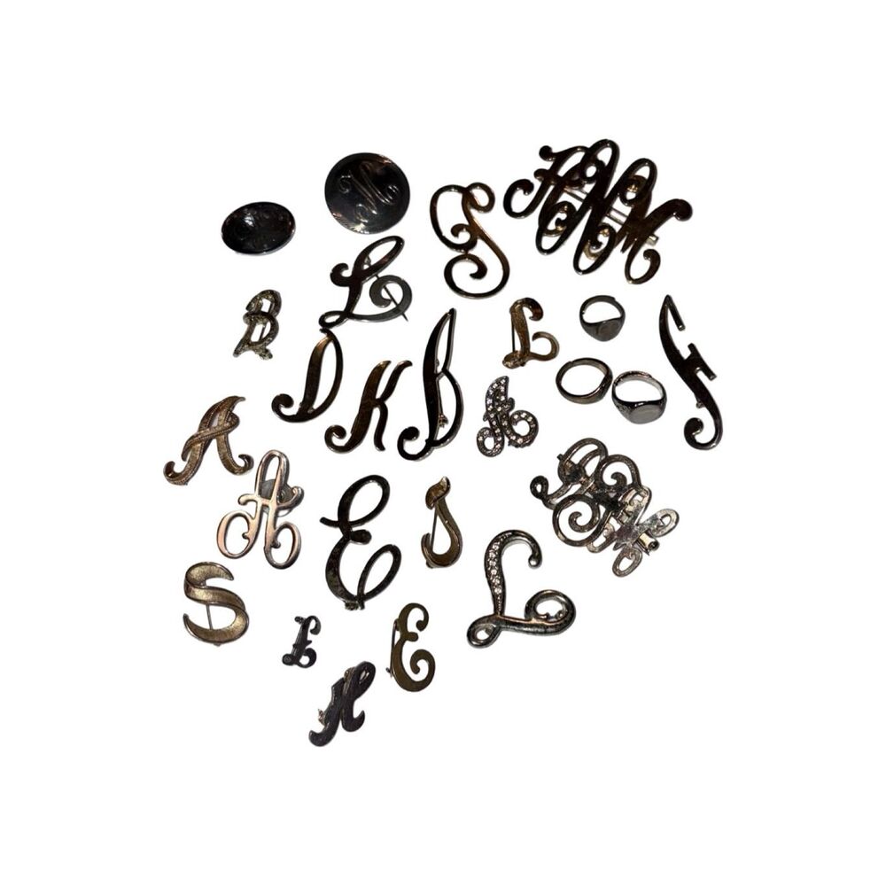 Mcm Various Cursive Monogram Letters Initials Vin… - image 3